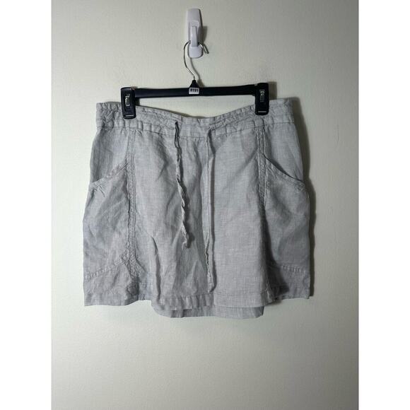 Horny Toad Light Gray Drawstring Waist Linen Skirt Sz XS - Picture 1 of 3